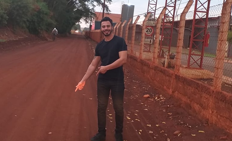 Vereador  reivindica asfalto para acesso ao Clube de Campo Pedra Bonita